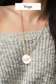 Birth Constellation Stamped Disc Necklaces - Final Sale