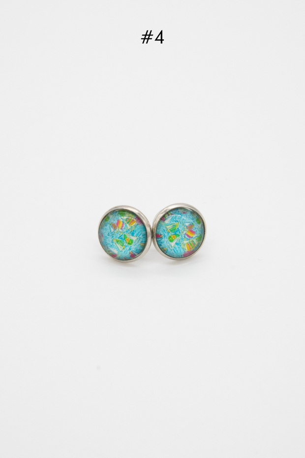 Beautiful Glass Stud Earrings - Final Sale