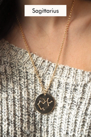 Birth Constellation Stamped Disc Necklaces - Final Sale