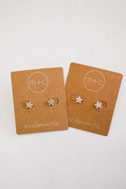 fiona flower stud earrings