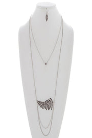 Timeless Leaf Layered Chain Necklace Set - Final Sale