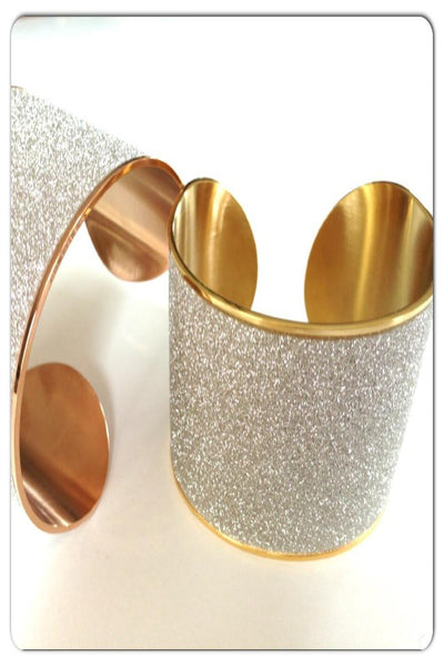 Stainless Steel Sparkle Cuff - Final Sale